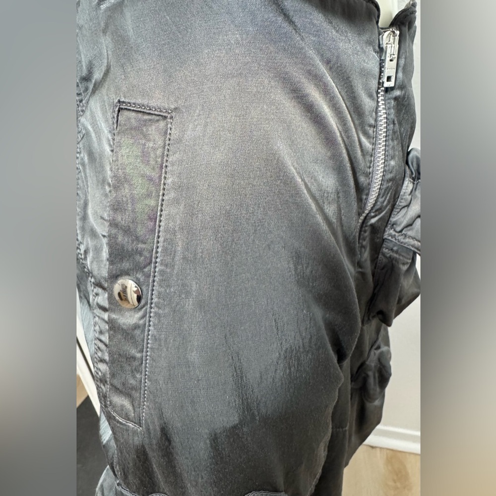 EUC Acne Studios Dusty Grey Satin Cargo Pants - Picture 10 of 16